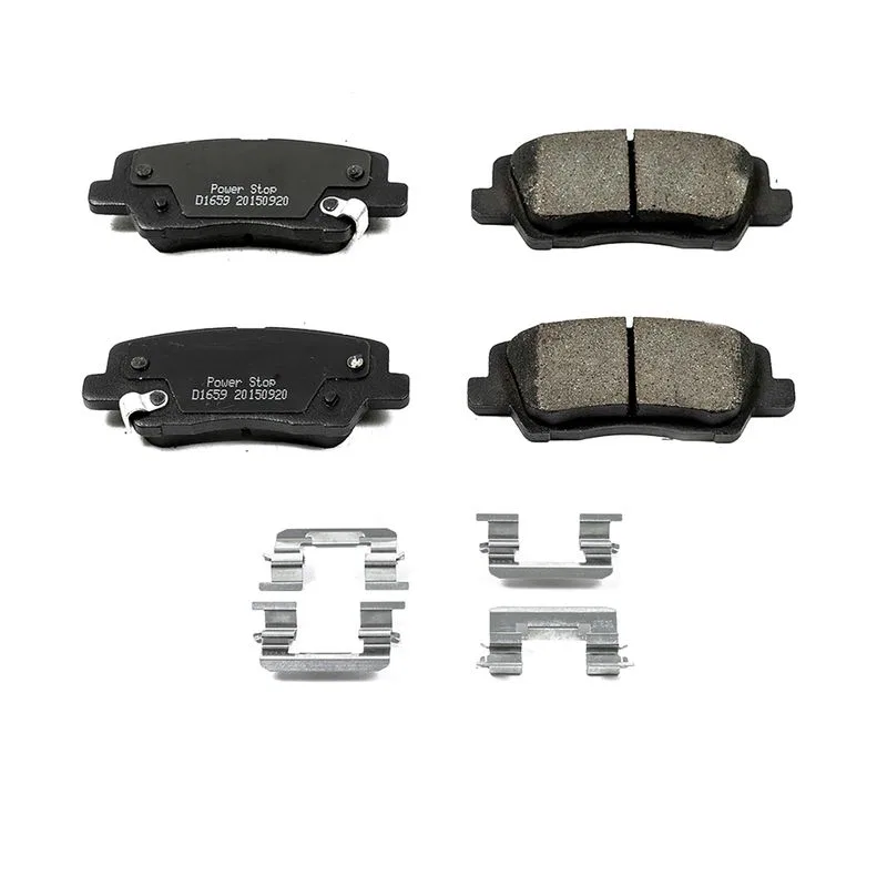 17-1659 – POWERSTOP Brake Pad, FMSI Number D1659 Ceramic Brake Pads Set Of 4 With Premium Stainless Steel Hardware